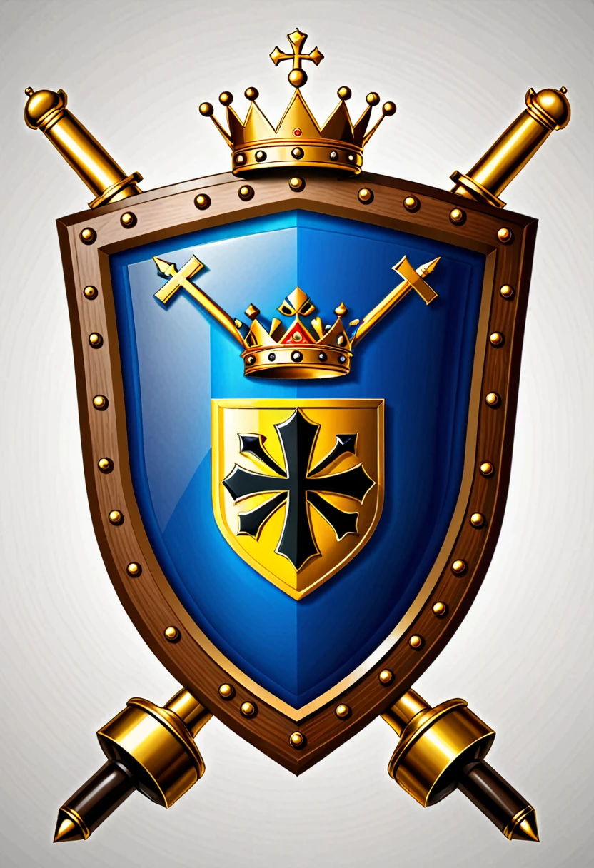 . Personal logo or insignia: Shield, Name:Solomon Oshoname Akpabio around the shoield, stylised crown sits atoo yhe shield, within the shield sits a gavel and a cross. Circuit patterns aor digital pixel on the background