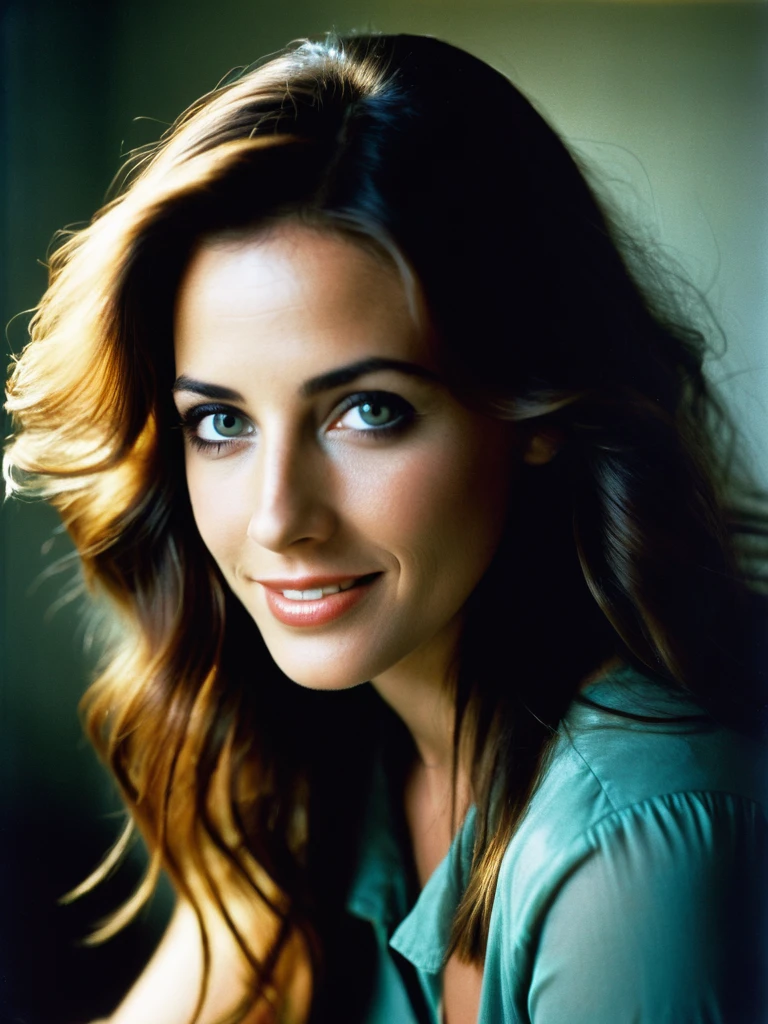 primer retrato, Surreal, amazing quality, Obra maestra, mejor calidad, Impresionante, inspirador, Una mujer divertida y sonriente con el pelo sobre los ojos., el cabello cubre completamente su rostro. cinematographic composition, sombras suaves,
atmospheric haze, film grain, cinematographic film still, poca profundidad de campo, muy detallado, alto presupuesto, cinemascope, malhumorado, epic, Detalle general, vintage RAW photo from the 2000s, Fotorrealista, candid camera, kinematics with color grading, atmospheric lighting, imperfecciones, natural, Kelvin bajo
