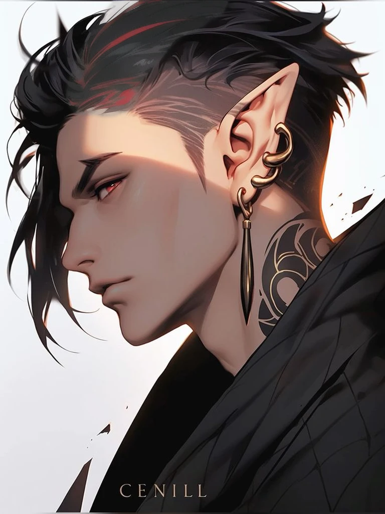 demon horn, goat horn, devil, black, ebony