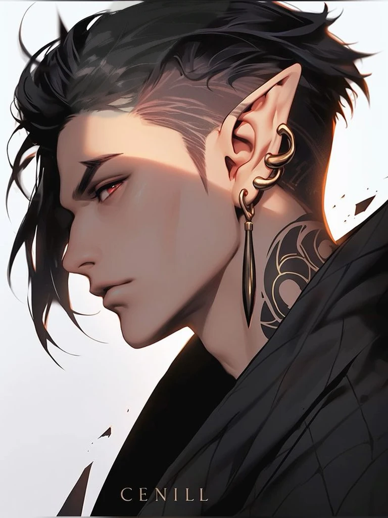 demon horn, goat horn, devil, black, ebony