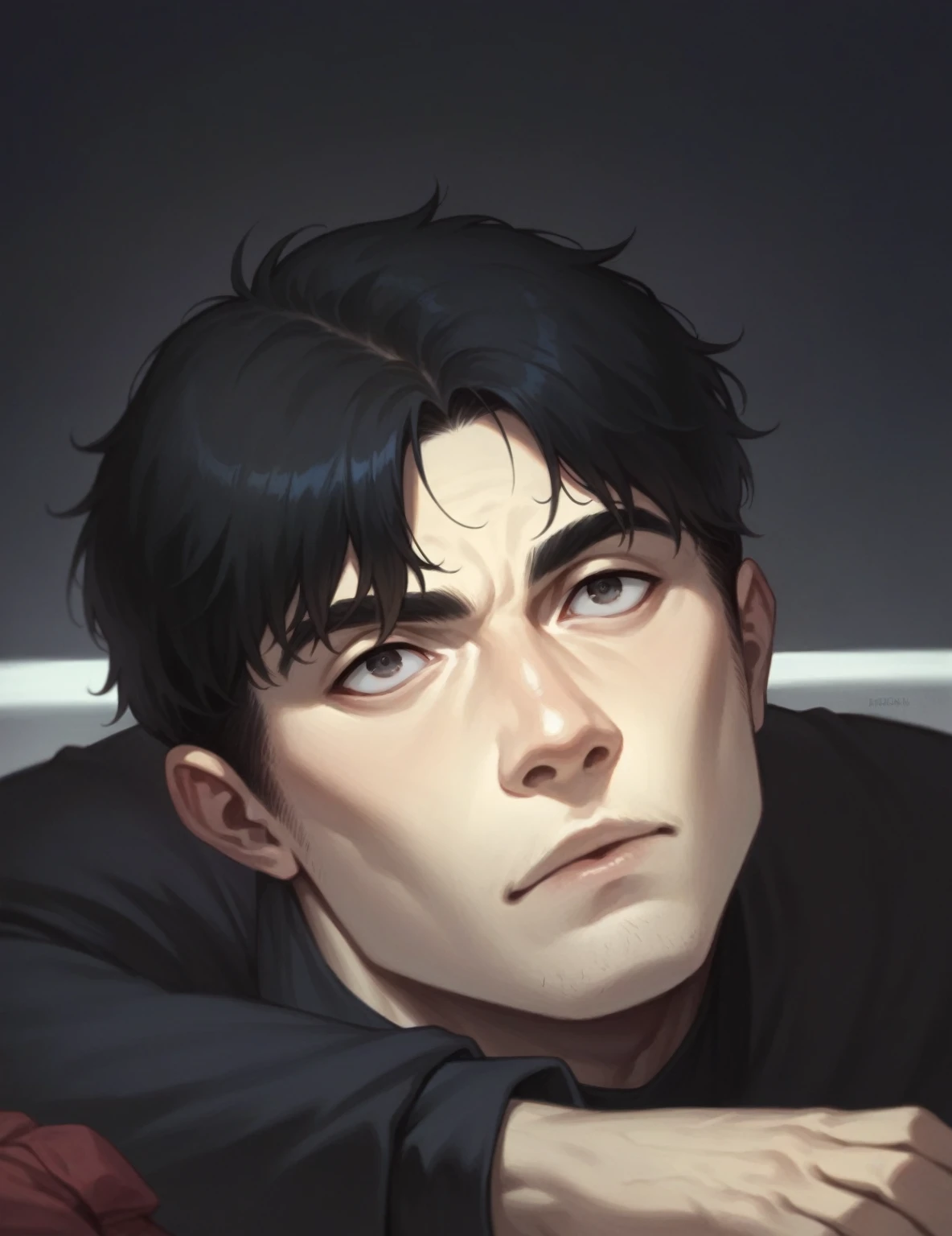 Homem de cabelo preto, Cillian Murphy, Adorable Wan with Korean face, hyung tae, Handsome androgynous prince, jovem, inspirado em Cillian Murphy