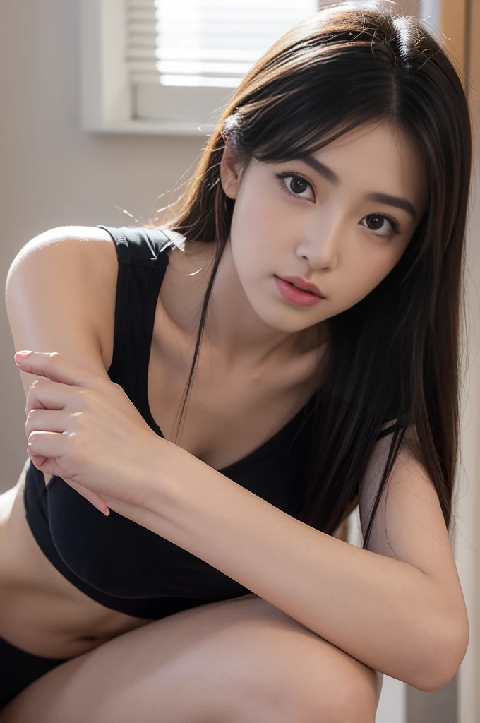 1 chica japonesa, (ulzzang-6500-v1.1:0.8), (foto en bruto:1.2),((Fotorrealista:1.4)), mejor calidad, Obra maestra, un extremadamente delicado y hermoso, extremadamente detallado, cg, unidad, finamente detalle, Obra maestra, detailed cg unidad 8k wallpaper, absurdos, incredibly absurdos, ultra detallado, high resolution, extremadamente detallado, hermosa chica detallada, extremadamente detallado eyes and face, Hermosos ojos detallados, luz en la cara, cinematic lighting, cuerpo completo, mano perfecta, profundidad de campo, agotador , agotador black stocking, campana de liga, pelo rubio corto y rizado, en el salon de clases, senos extremadamente grandes, labios anchos, collar, pulsera, arete