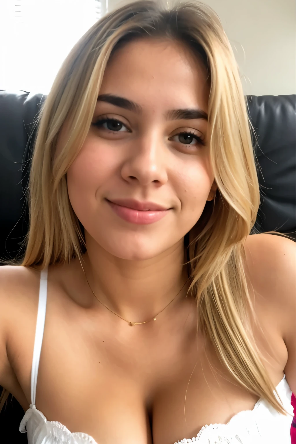 chica rubia recibiendo semen en su cara