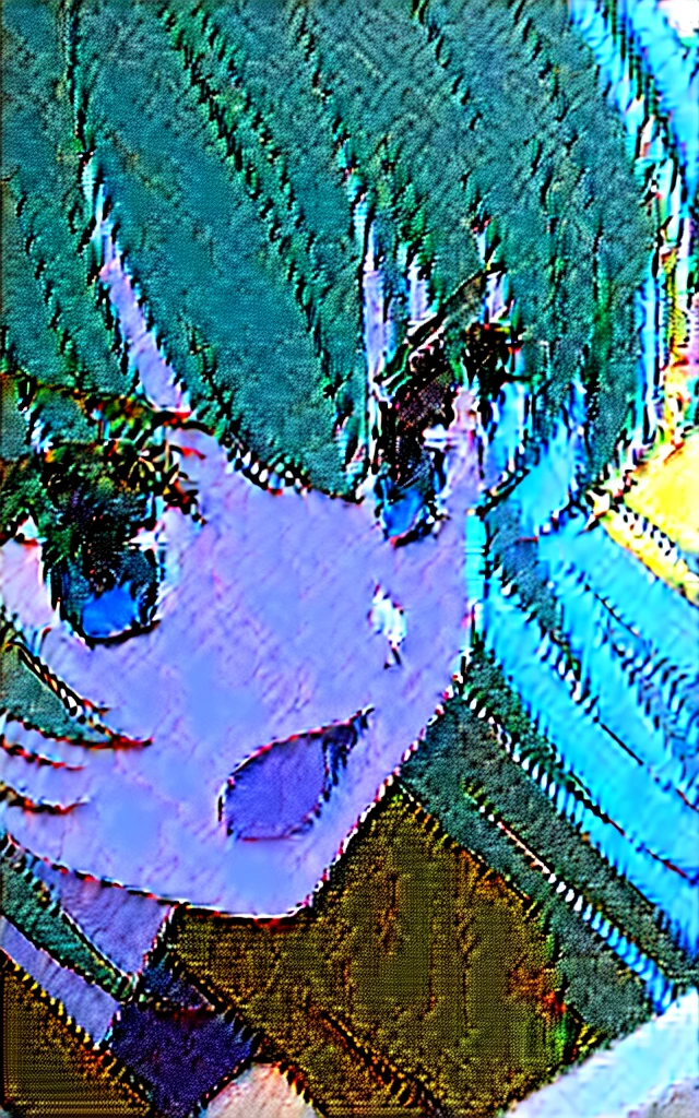 A girl with mossy hair and hazel eyes uses a sword 