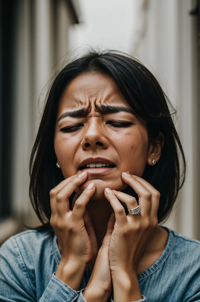 Create professional photograph of crying woman