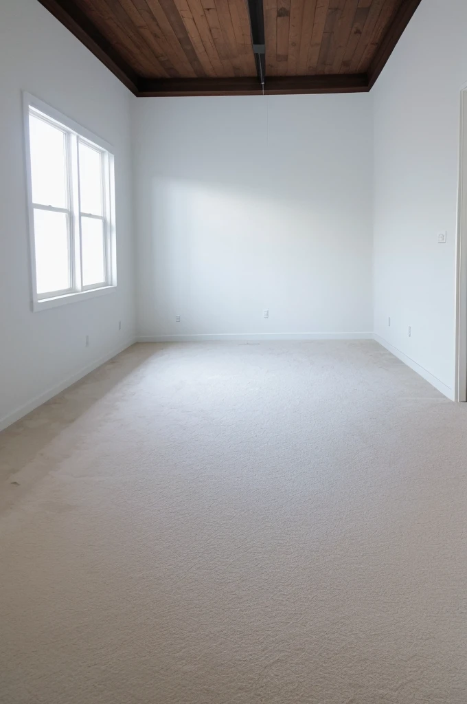 a white empty room, the left wall is a window ((1280x 720x))