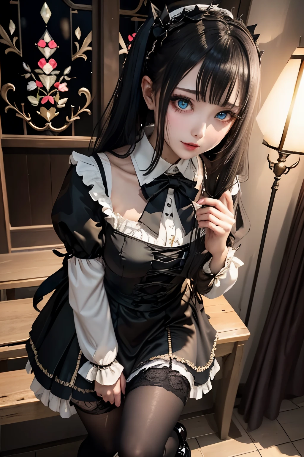 Hard Dark Gothic Makeup、Black dark eyeshadow、sad、Good skin radiance、Dark Gothicメイク、Dark smile、palace、The beauty of fragrance、24-years-old、Expression of intense sexual pleasure、Embarrassed look、Dark Gothic、Highest quality、Expression of sexual pleasure amid suffering、Drunk face、紫のMaid clothes、Mysterious、Noble、The face of someone holding it in the toilet、sexy、Loving smile、Twin tail hair、Right blue eye, Left eye is red、Super tempting pose、Platform Heel Shoes、Heavy makeup、Gothic ta clothes、Silver Hair、Long Hair Straight Hair、Cute Gothic Loliress、Beautiful Face、elegant features、Attractive face、Stained glass is the background、Chest glistening with sweat、The room is dark、goth long dress、Bell Sleeves、Wizard Sleeve、Decadent look、Sexually excited expression、Glossy thighs wet with water、Thighs that are wet and shiny with oil、Background of a room full of roses、sad expression、Rose Maiden、The embroidery is pink、The dress has pink embroidery.、Thigh-high socks、Knee-high socks、Gentle expression、Dark black eyeshadow、Stained glass and rose background、thighs are a little thin、Female Duo、Female couple、dark church background、Stained glass、Black metal world、Dark Castle、Dark Room、Slender body、gothic long dress、Victorian dress、Her thighs are shining with sweat、My body is wet and shiny、Lots of glitter on the thighs、sweating、My thighs are sticky from sweating、Sweat glistening on my thighs, The whole body is sweaty and shiny、I sweated a lot.、My thighs are sweaty、My thighs are wet、My thighs are shining with sweat、A lot of sweat glistening all over the body、Small breasts、upright、Are standing、Hold the wine in your right hand、Hold the lantern in your left hand、pantyhose、Dynamic Angle、