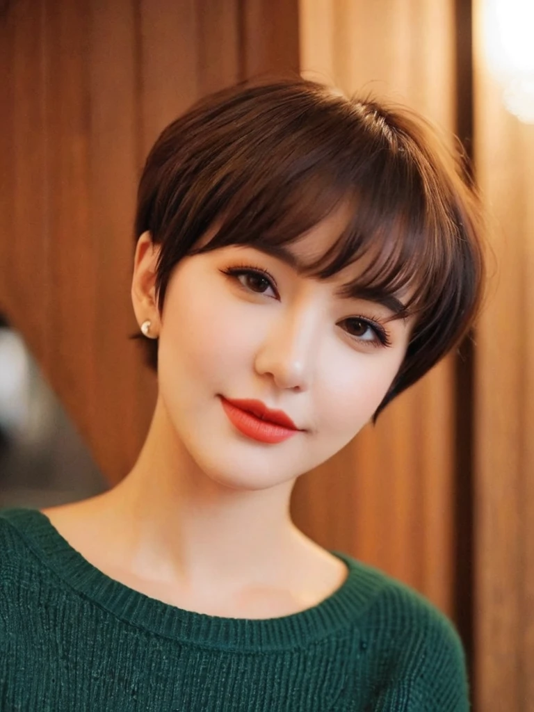 Cutest girl in the world, short hair, dating moment