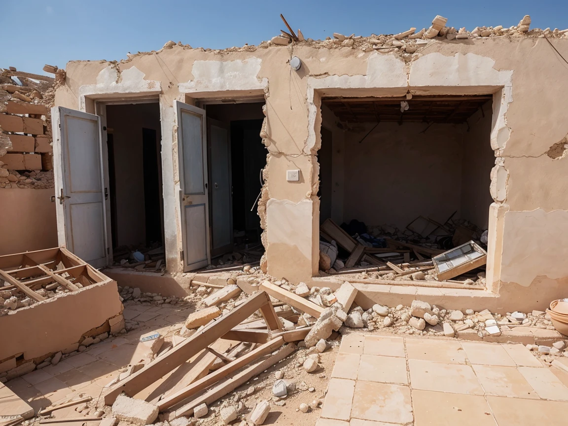 Create an image that embodies how to communicate during the earthquake in the Al Haouz region in Morocco without showing the damaged houses and the impact of the earthquake.