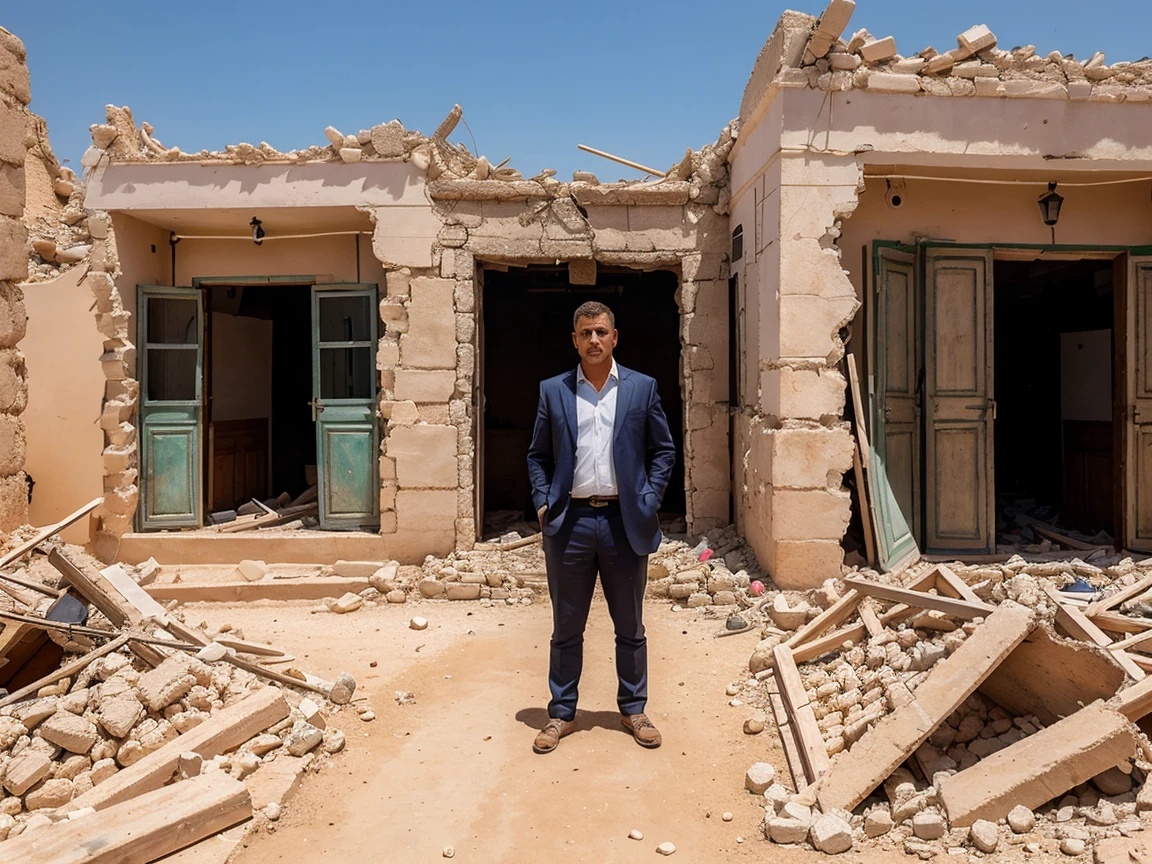 Create an image that embodies how to communicate during the earthquake in the Al Haouz region in Morocco without showing the damaged houses and the impact of the earthquake.