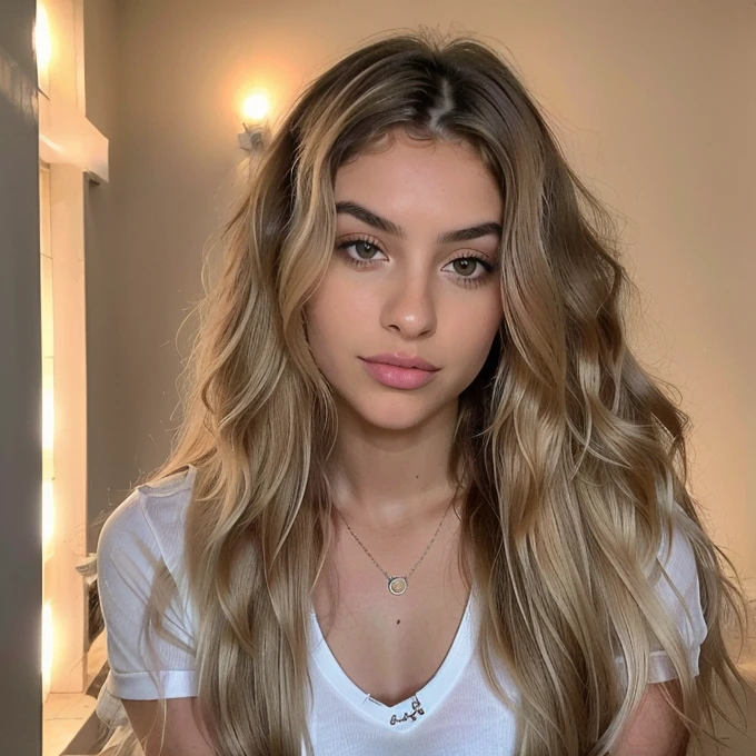 italiana hermosa from 17 years old, brown blonde ,rostro angelical y tierna , long hair hairsty le Semi updo with braid and thick waves Blonde with light roots , in the bathroom with clothes ,(( foto realista de noche), ((pechos normales )),((rostro angelical)),((foto entera de cuerpo con ropa ),((blonde hair with roots )), ((ropa de noche), cabello rubio ,Ojos castanhos claros , cuerpo completo ,Realista, sexy un muy elegante, of celestial roots, rubia pelo, con ropa ,de noche,LUT de Instagram, from 17 years old.