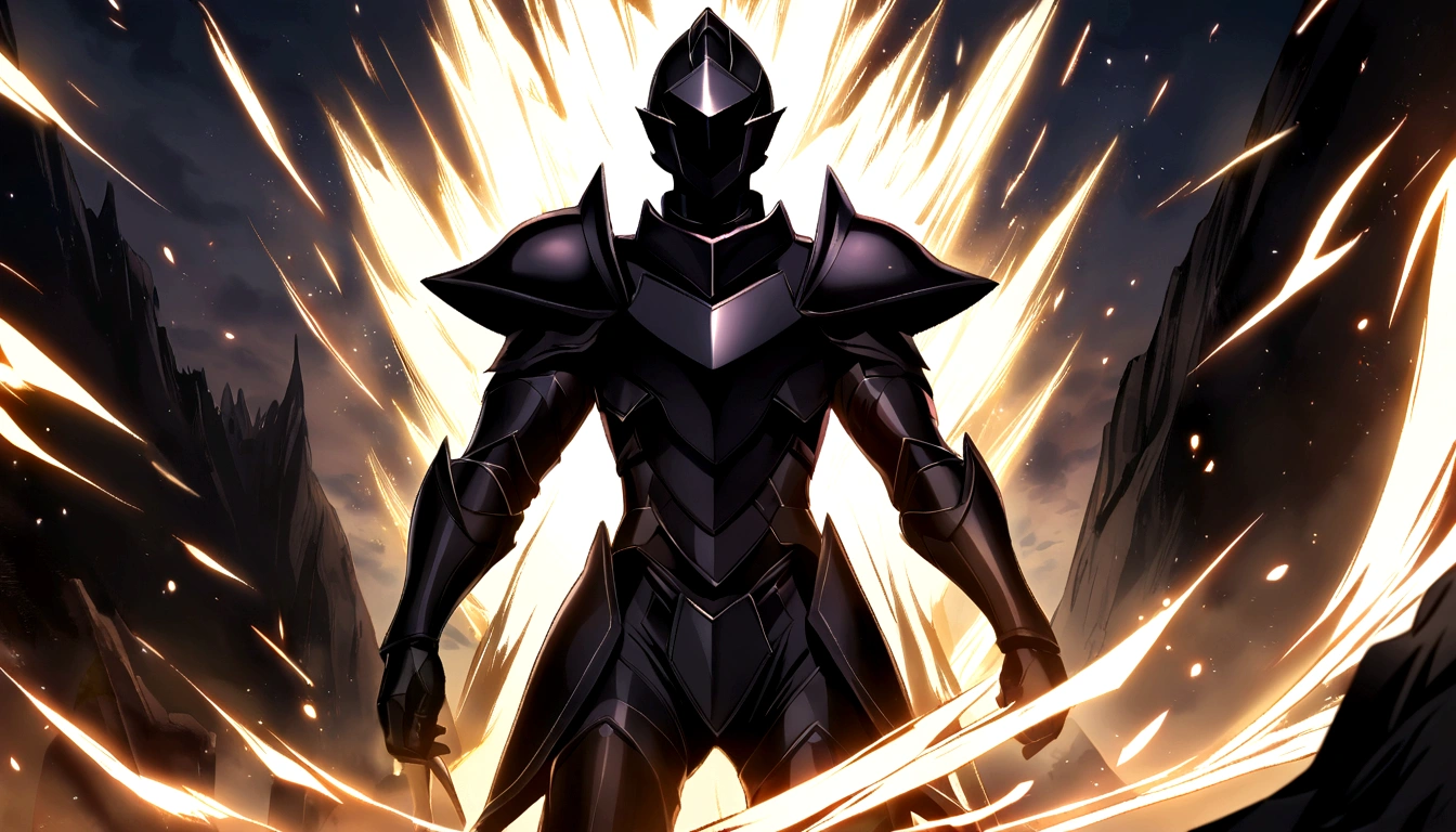 boy　Short Hair　Blonde　anime　battle　Black Knight