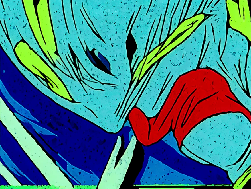 1 male, Goku from Dragon Ball Z, engaged in combat against 1 female, Bulma from Dragon Ball Z, amidst abundant electrical energy, featuring a straightforward hairstyle.