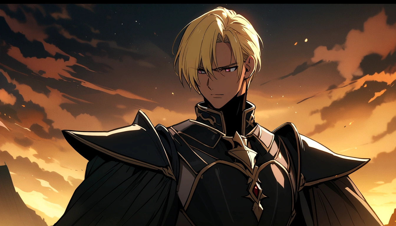 boy　Short Hair　Blonde　anime　Black Knight