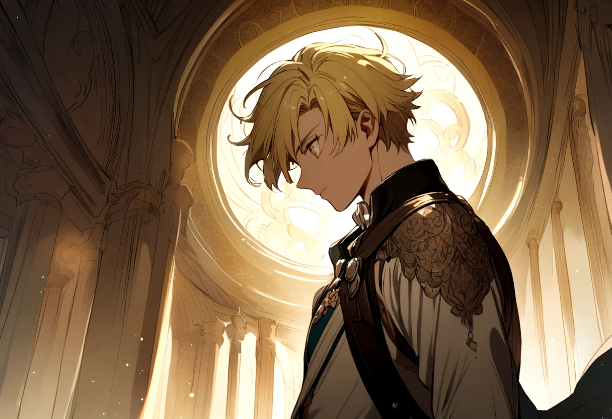 boy Short Hair Blonde anime Adventurer