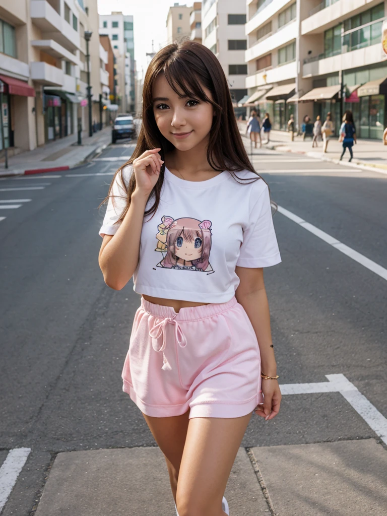 Una chica anime con ropa mini