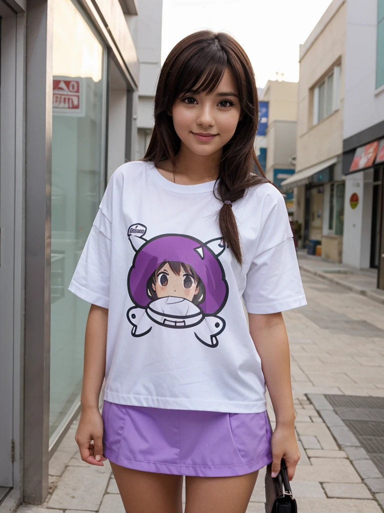 Una chica anime con ropa mini