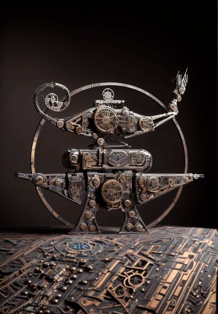 hay un objeto de metal con una llama, 3d, rendido, steampunk, art nouveau renderizado de octanaje, robot steampunk, arte digital steampunk, representado como un render 3d, renderizado en keyshot, airbrush rendering, ciber steampunk 8k 3d, pixar. renderizado de octanaje, Steampunk automaton. renderizado de octanaje, steampunk design, renderizado digital