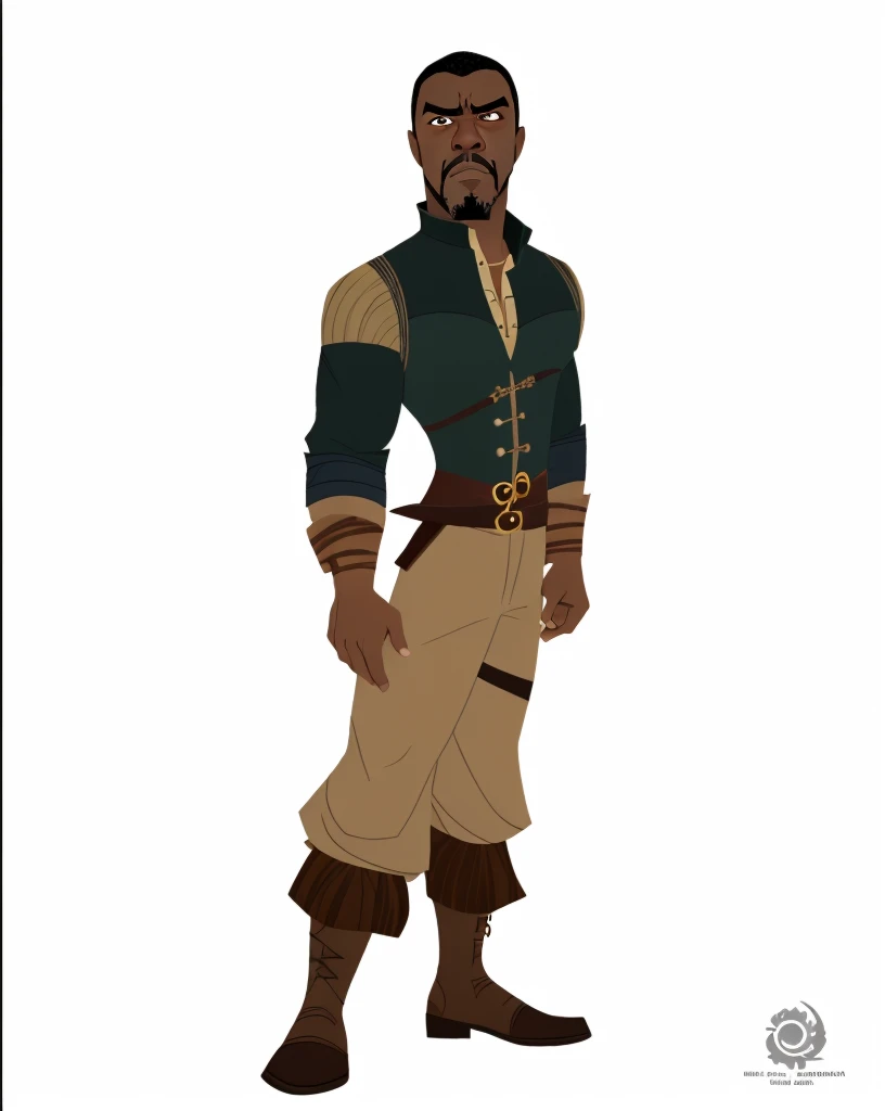 African-American, resemblance to Idris Elba eyepatch,