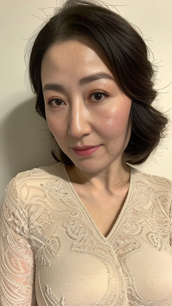 Late Elderly, gravure, From the chest up, Heavy makeup, Highest quality, Super detailed, Realistic, Highly detailed skin, Perfect Anatomy, (1 Japanese Mature), (alone), 100 years old, Big Breasts, Mature Pornstar, Glamour, Sexy, Chromo White Skin, View Viewer,