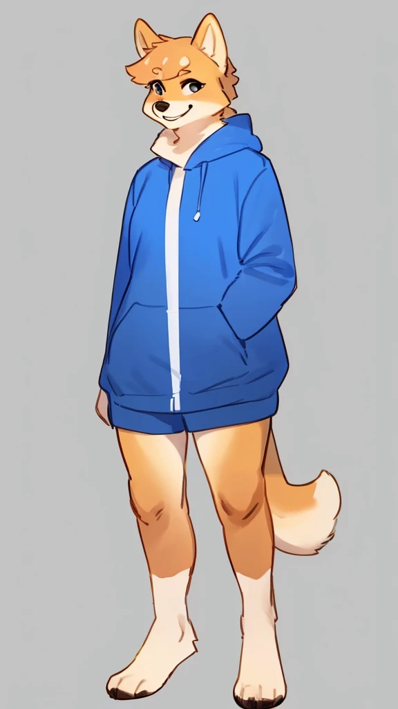 By bebebebebe, by lostgoose, by goonie-san, solo, standing, female, shiba inu, delgada , hair, smiling, happy, pricesa, ropa de la realeza japon