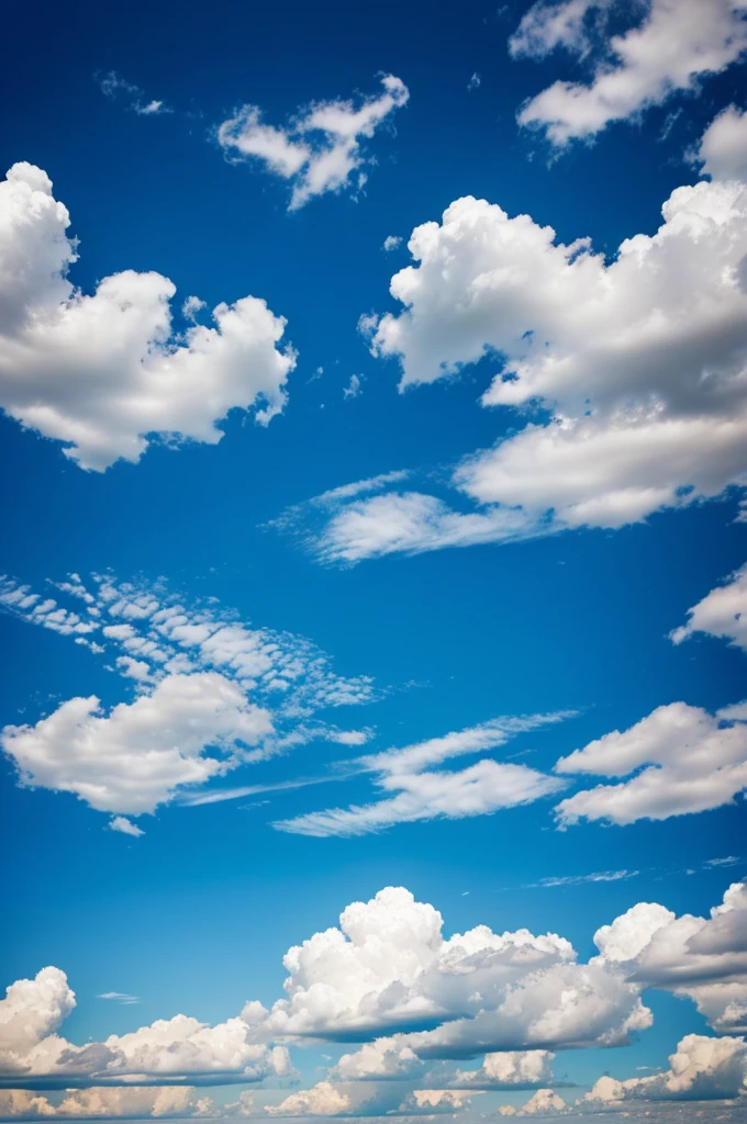 Hermoso cielo azul con nubes