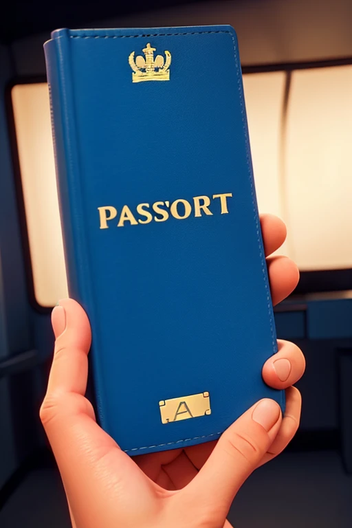 A person holding a passport in one hand and the other hand holding an ID