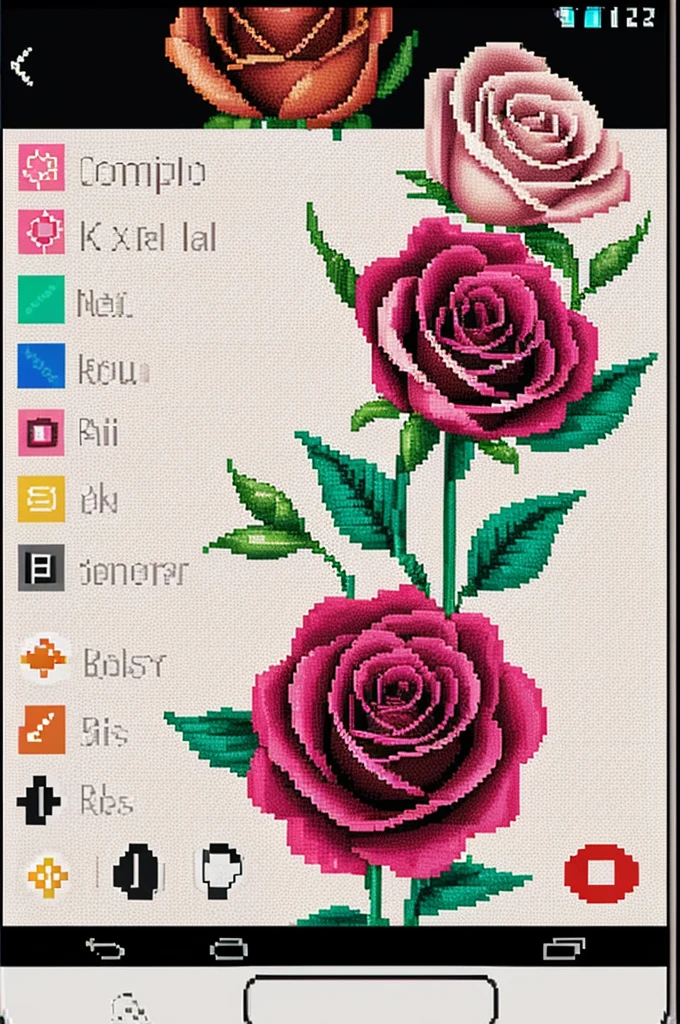 Crea un fondo de pantalla al estilo Pixel Art de 1080x1920 con colores rosas y negros.