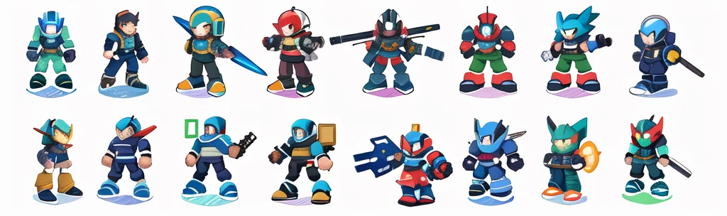Personagem robo azul andando, Folha de sprite, Folha de sprite, Mega homem Folha de sprite walk cycle, megaman, sprites, ator 2ds, ator de videogame, ator 2d, conjunto de sprites HD de alta qualidade, super nintendo game sprite,
