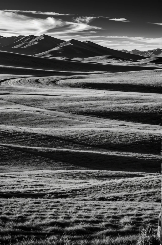 black and white landscape