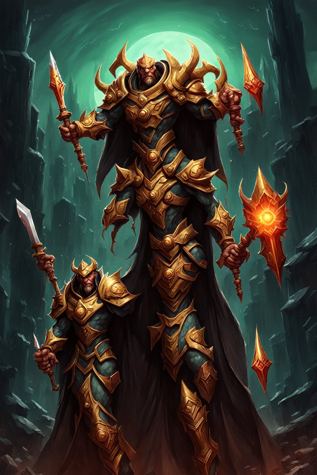 DOOM day, old heroic fantasy style, NFT stylisé cool character