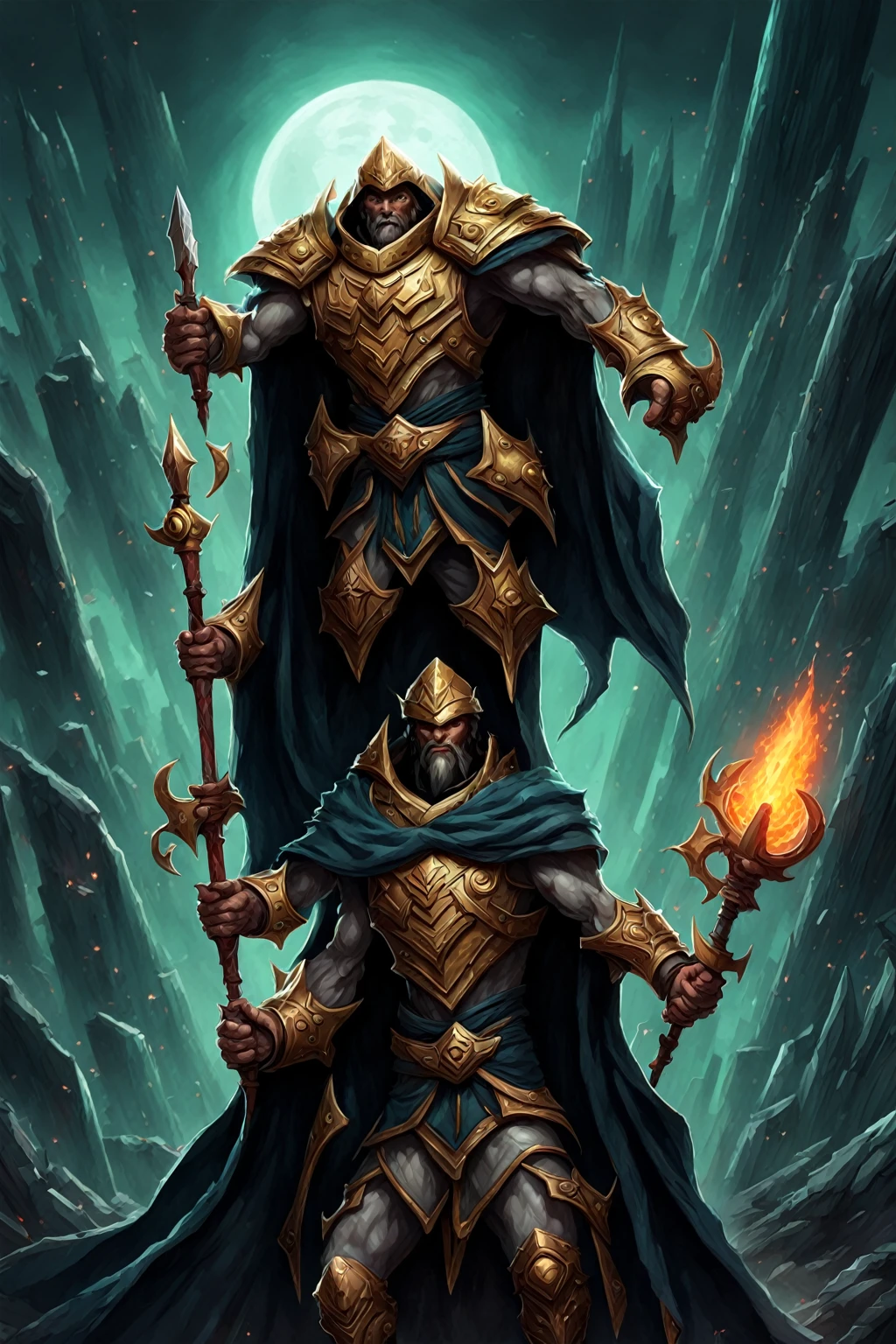 DOOM day, old heroic fantasy style, NFT stylisé cool character