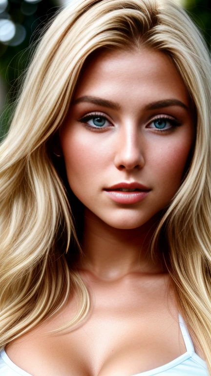 Anastasia Yankova. portrait. only face. face close up. Beautiful young girl. blonde. 