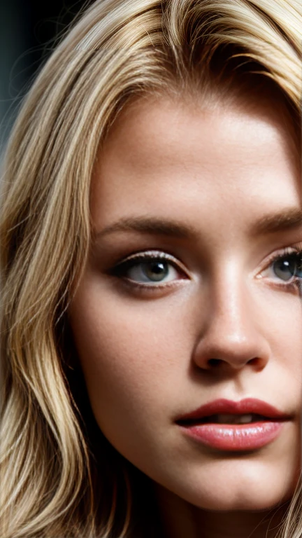 Anastasia Yankova. portrait. face close up. Beautiful young girl. blonde.