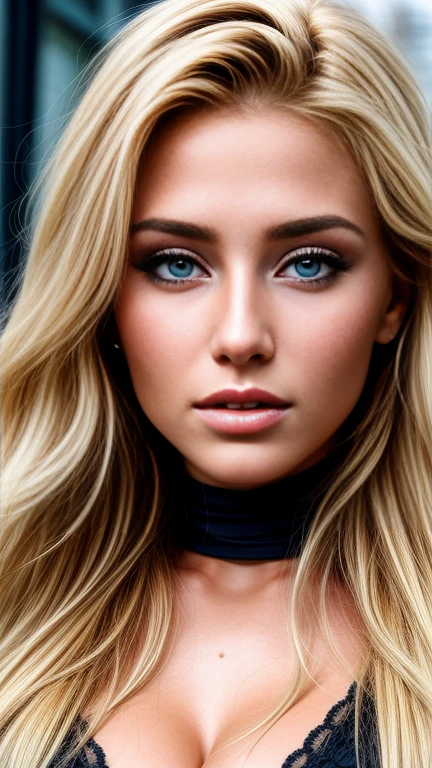 Anastasia Yankova. portrait. face close up. Beautiful young girl. blonde.