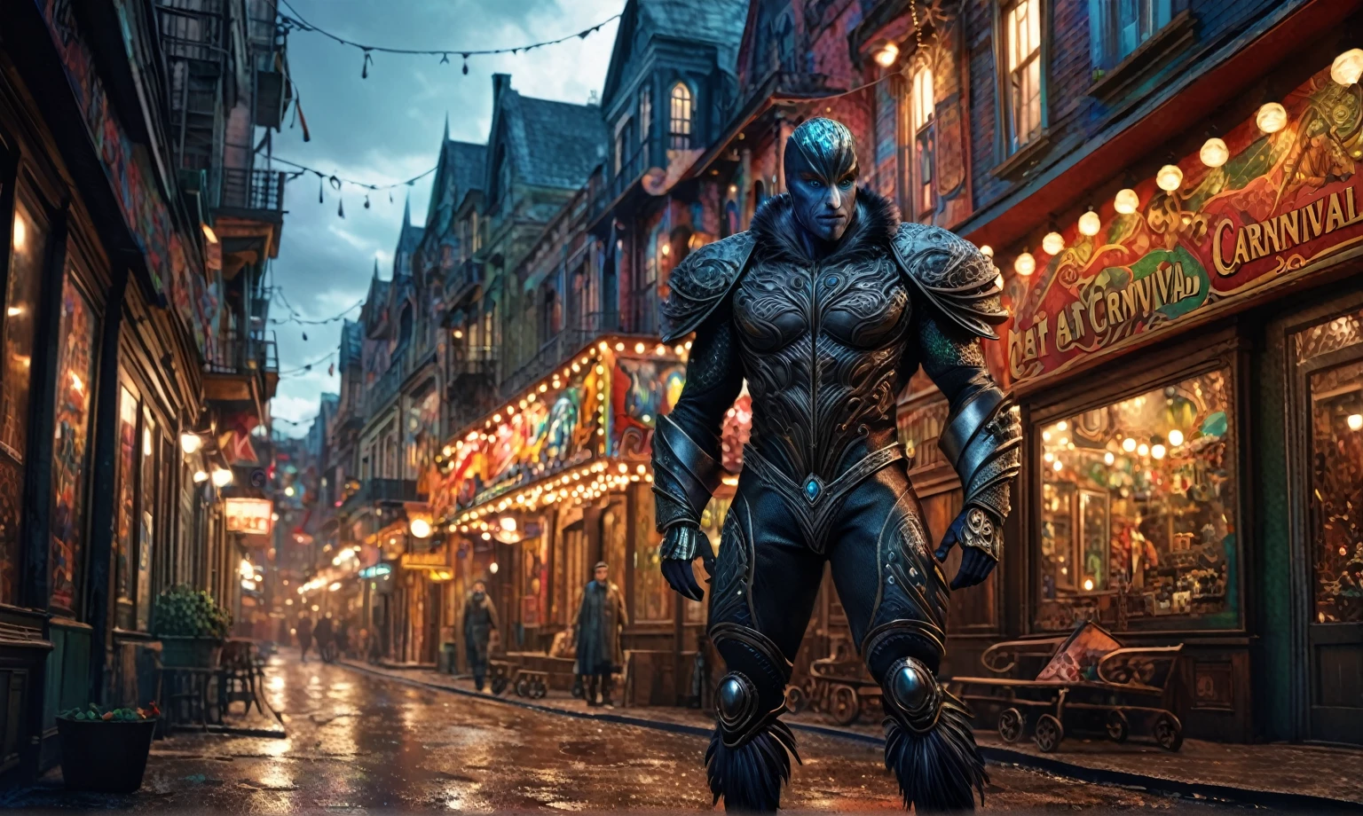 full-body-shot,niobium Manganite (The Alien Entity:Caribbean:0.5), wants eat,survival in Carnival Row,half-blode Pix,Cinematic,soft colors, Technicolor,natural skin textures, hyper realism, hyper detailed,Extremely detailed,High contrast,Masterpiece,Realistic,Ultra Detailed, intricate details,realistic humid leather,extremely intricate,Epic Realistic, cinematic style,irina yermolova,high contrast,HDR,extremely detailed, [deep night landscape],masterpiece,intricate details,faded,eyes extremely detailed, high detailed eyes,8k resolution,RAW,retina, Nikon Z9,complex background