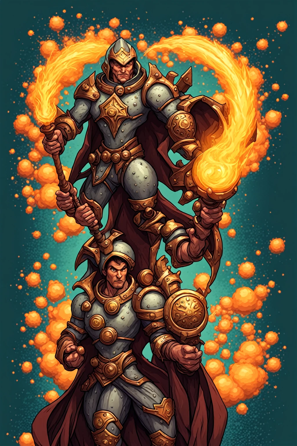 DOOM day, old heroic fantasy style, NFT cool character colloection , retro card game