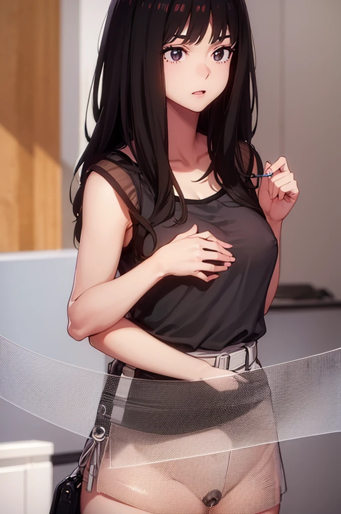 (wearing ,camisole),{{see through:1.6}},{erect nipples},Top quality, 1 beautiful Japanese woman, ,high school student,(18 years old),medium hair, (Black hair:1.2), Ultra-realistic capture, Highly detailed, High resolution 16k close-up of human skin. Skin texture must be natural, With such detail that pores can be finely identified. Skin should look healthy, In a uniform tone. Use natural light and color,