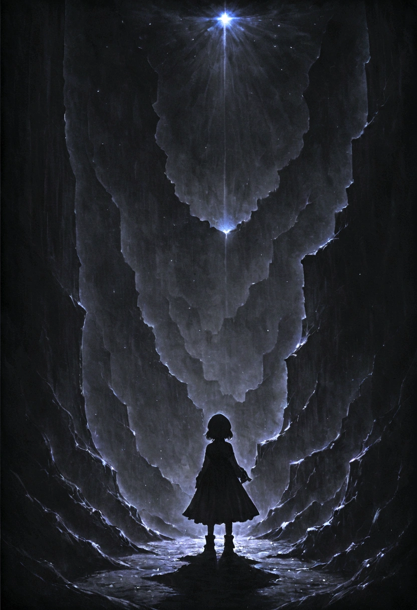 Dark room at night,Only the TV is shining,Renderizando estilo de pintura 2D