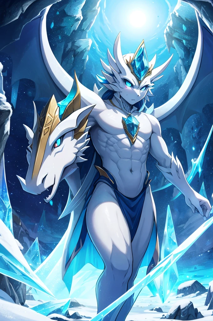 On a vast ice plain, onde o vento uiva incessantemente, inhabits the Ice Dragon, uma criatura majestosa de escamas cintilantes como diamantes. Seus olhos, blue like the polar sky, They seem to pierce the soul of anyone who dares to face them. Com um bater de asas, it kicks up snowstorms that obscure the horizon and turn the landscape into a white, inhospitable desert. Its icy breath is capable of freezing everything it touches., criando esculturas de gelo que reluzem sob a luz do sol. A cada inverno, your presence becomes stronger, as if the cold itself emanated from his colossal body. The inhabitants of nearby regions revere him as a deity, giving him the power to control the seasons and protect his lands from invaders. Em seu covil, uma caverna de gelo adornada com estalactites brilhantes, it holds ancient secrets and relics of forgotten ages. They say your heart is made of a magic crystal, capable of granting immortality to those who manage to achieve it, but no mortal has ever returned to tell the tale. The bravest warriors tried to defeat him, driven by ambition or the need to save their people from eternal winter, but they all succumbed to the Ice Dragon&#39;s overwhelming power. Its ancient wisdom is transmitted through legends and myths, that warn about the relentless fury of winter and the importance of respecting the forces of nature. Quando ele desliza silenciosamente sobre as geleiras, It&#39;s as if the world itself bows before him, reconhecendo sua supremacia. Each aurora borealis is seen as a sign of your constant vigil, lembrando a todos da beleza e do perigo ocultos nos recantos mais gelados do planeta.