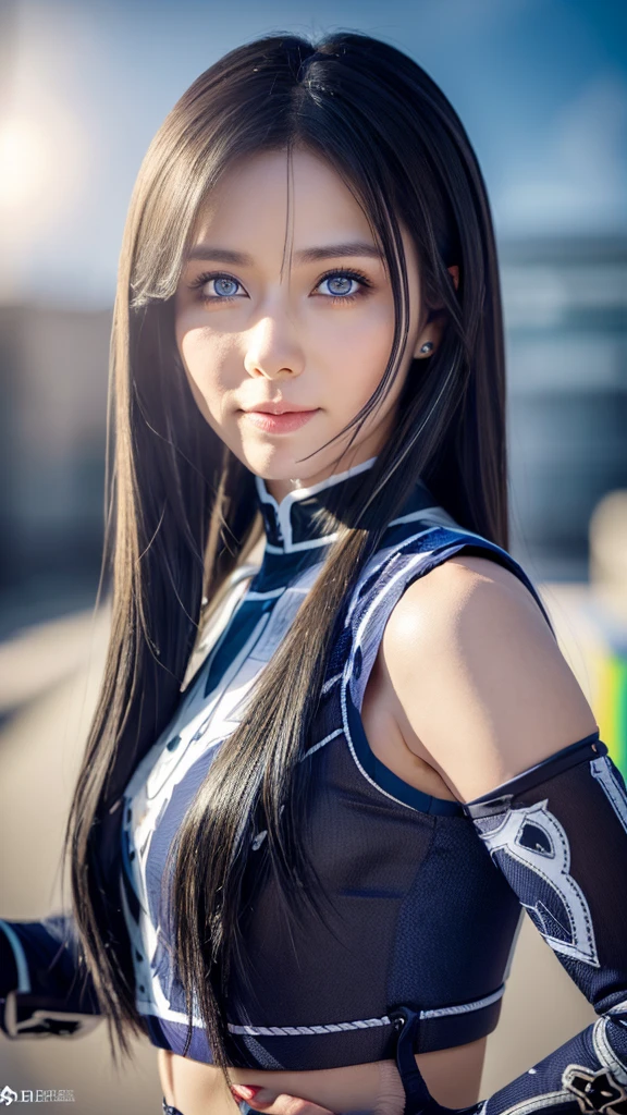 nejirehadou, nejire hadou, long hair, blue eyes, very long hair, blue hair, drill hair, twin drills, hair horns, (bright pupils:1.5), smile,
BREAK gloves, bodysuit, superhero,
BREAK outdoors, city, sky, sun, clouds,
BREAK looking at viewer, (cowboy shot:1.5),
BREAK (masterpiece:1.2), best quality, high resolution, unity 8k wallpaper, (illustration:0.8), (beautiful detailed eyes:1.6), extremely detailed face, perfect lighting, extremely detailed CG, (perfect hands, perfect anatomy),