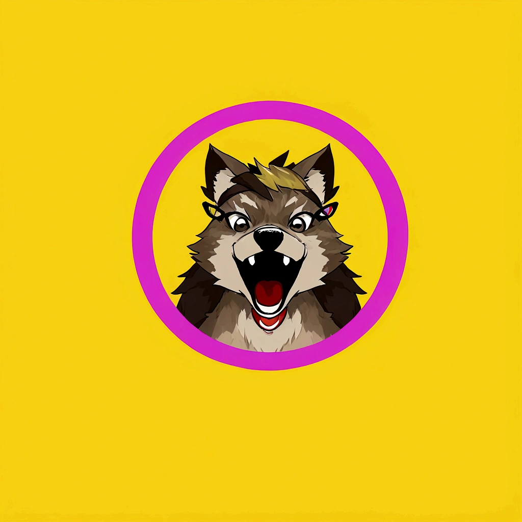Lobo con el logo de la intersexual 