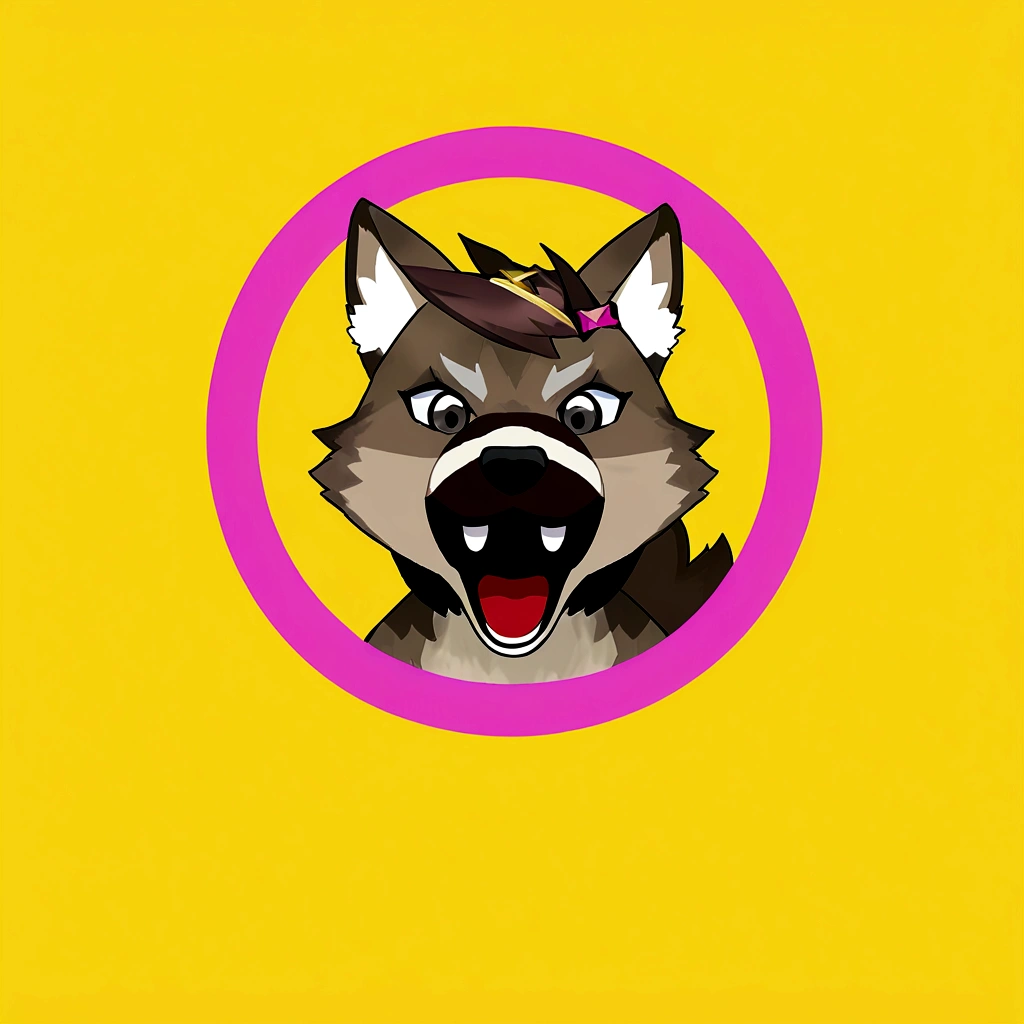 Lobo con el logo de la intersexual