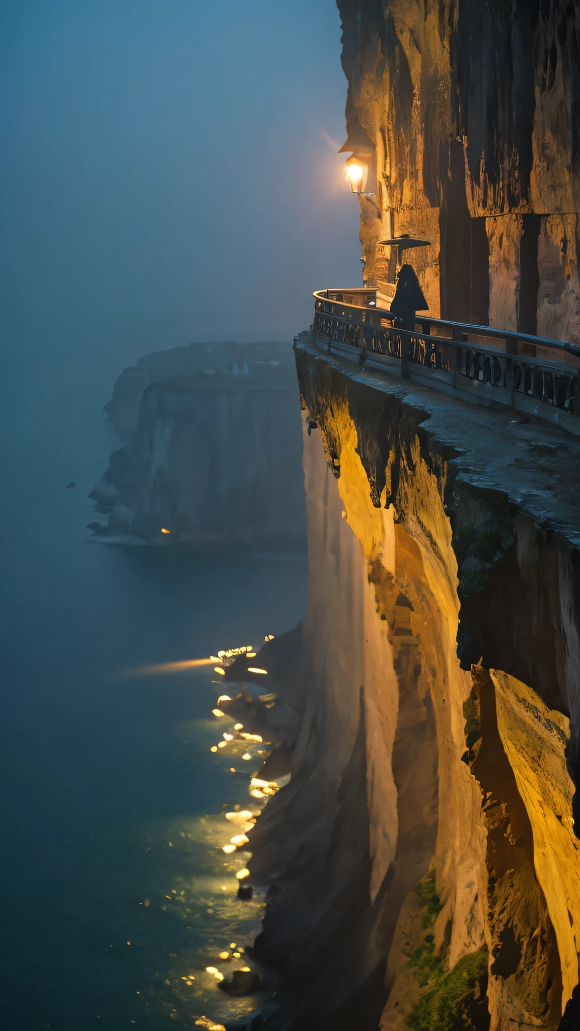 High-resolution, 8K Masterpiece: 1.3,
Breathtaking aerial view of: 1.1,
Terrifying wall-hanging canal on the cliff in Chongqing: 1.3,
Perfectly timed, suspenseful camera angles: 1.2,
Detailed, photorealistic cliff walk: 1.1,
Raw photography capturing every detail: 1.4,
Professional lighting enhancing the stark contrast: 1.5,
Highly realistic, depth of field effect: 1.2,
Exquisite, top-quality footage: 1.4,