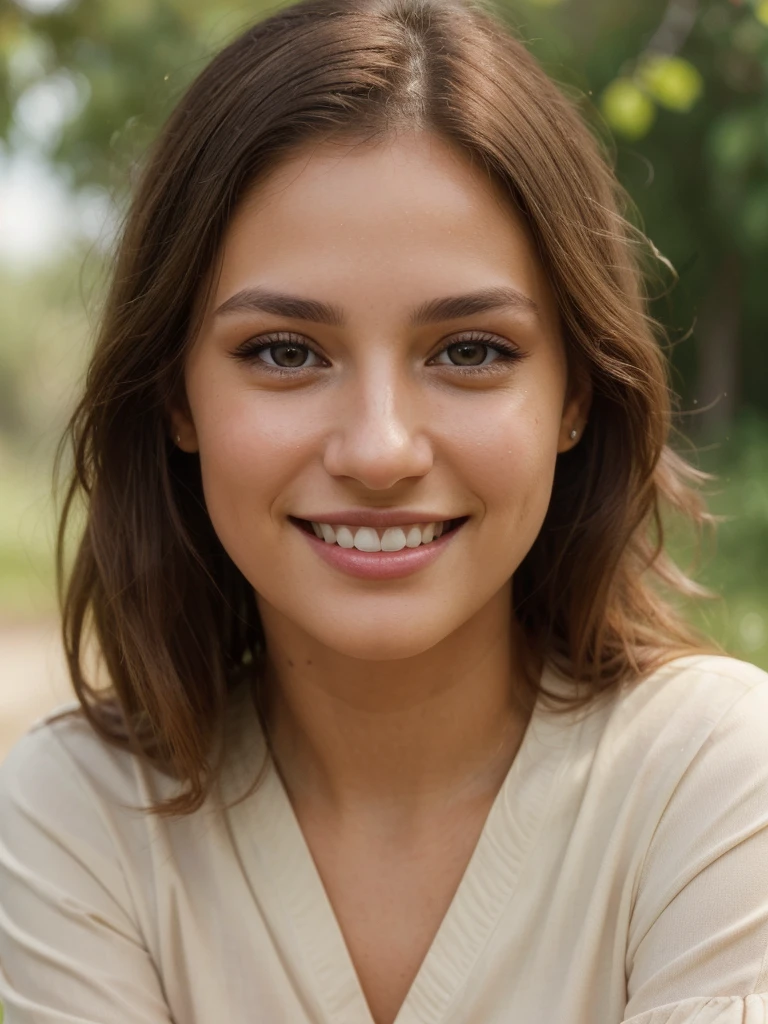 A beautiful young woman, 20 years old, with a cute smile, white teeth, light brown eyes, small nose, wearing a long burnt orange shirt, standing in a natural setting.
(best quality,4k,8k,highres,masterpiece:1.2),ultra-detailed,(realistic,photorealistic,photo-realistic:1.37),1girl,beautiful detailed eyes,beautiful detailed lips,extremely detailed eyes and face,longeyelashes,cute smile,white teeth,light brown eyes,small nose,long burnt orange shirt,natural setting