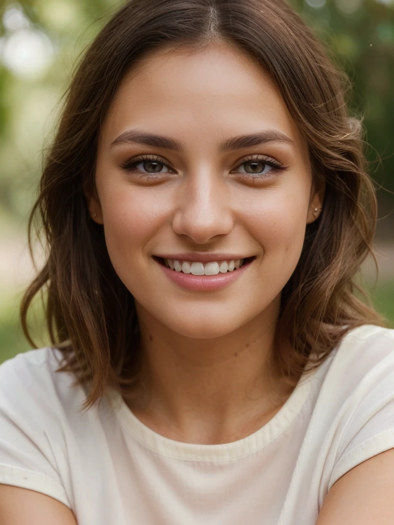 A beautiful young woman, 20 years old, with a cute smile, white teeth, light brown eyes, small nose, wearing a long burnt orange shirt, standing in a natural setting.
(best quality,4k,8k,highres,masterpiece:1.2),ultra-detailed,(realistic,photorealistic,photo-realistic:1.37),1girl,beautiful detailed eyes,beautiful detailed lips,extremely detailed eyes and face,longeyelashes,cute smile,white teeth,light brown eyes,small nose,long burnt orange shirt,natural setting