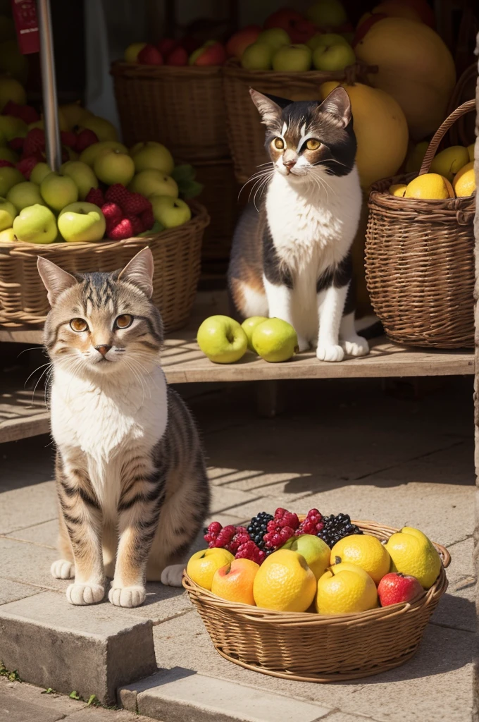 Velhinha que gosta de frutas e gatos