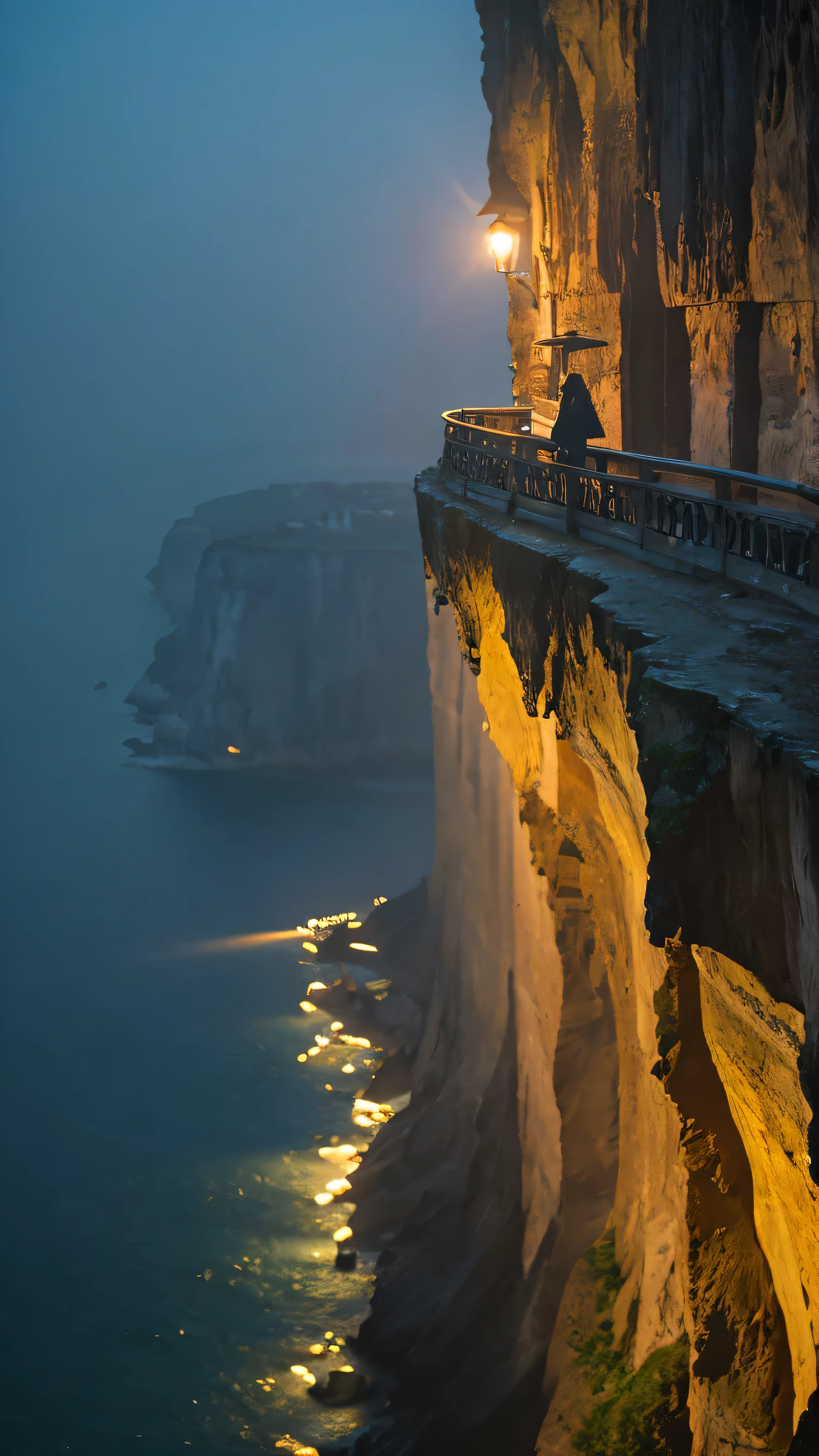 High-resolution, 8K Masterpiece: 1.3,
Breathtaking aerial view of: 1.1,
Terrifying wall-hanging canal on the cliff in Chongqing: 1.3,
Perfectly timed, suspenseful camera angles: 1.2,
Detailed, photorealistic cliff walk: 1.1,
Raw photography capturing every detail: 1.4,
Professional lighting enhancing the stark contrast: 1.5,
Highly realistic, depth of field effect: 1.2,
Exquisite, top-quality footage: 1.4,