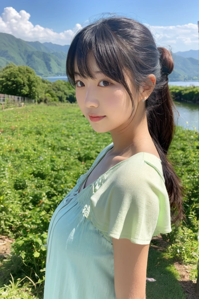 ((Highest quality)), ((masterpiece)), (detailed),Perfect Face,Japanese,landscape,Beauty,cute,Upper Body