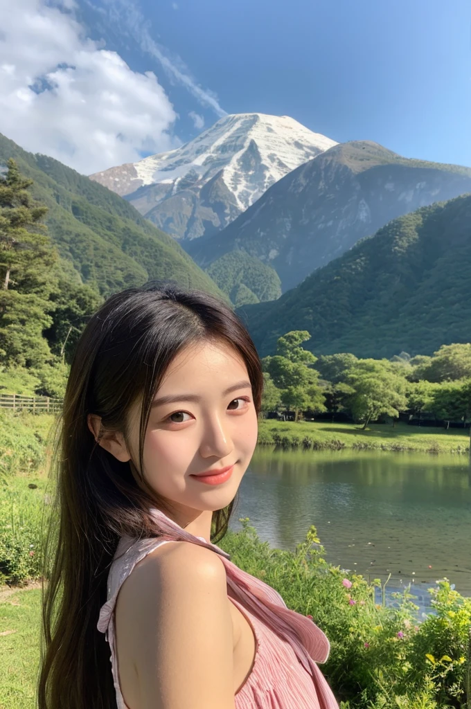 ((Highest quality)), ((masterpiece)), (detailed),Perfect Face,Japanese,landscape,Beauty,cute,Upper Body